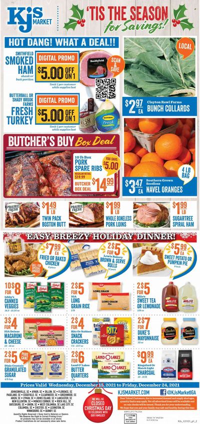 KJ´s Market (GA, SC) Weekly Ad Flyer December 17 to December 24