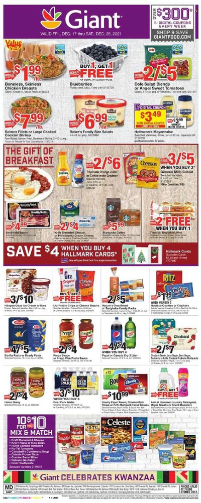 Giant Food (DE, MD, VA) Weekly Ad Flyer December 17 to December 24