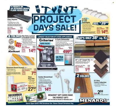 Menards Weekly Ad Flyer December 17 to December 24