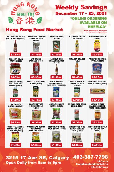 Hong Kong Food Market Flyer December 17 to 23