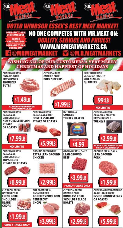 M.R. Meat Market Flyer December 18 to 24
