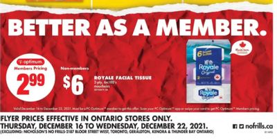 No Frills Ontario: Royale Facial Tissue 6pk 99 Cents After Coupon This Week