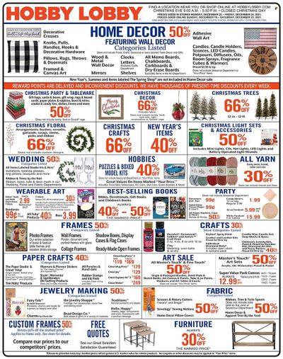 Hobby Lobby Weekly Ad Flyer December 19 to December 26