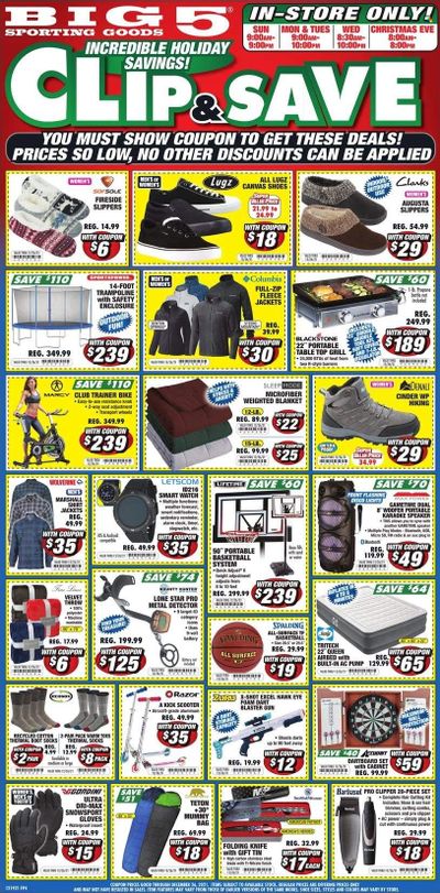 Big 5 Weekly Ad Flyer December 19 to December 26