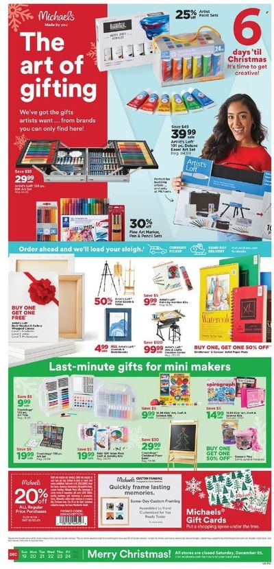 Michaels Weekly Ad Flyer December 19 to December 26