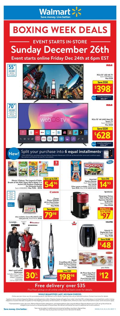Walmart Boxing Week Deals Flyer December 26 to 29, 2021