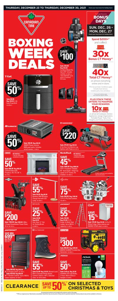 Canadian Tire (ON) Boxing Week Deals Flyer December 23 to 30, 2021