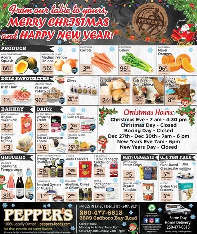 Pepper's Foods Flyer December 21 to 24