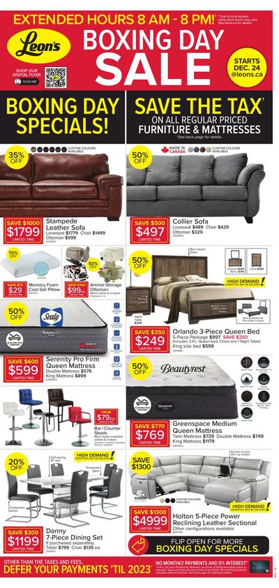 Leon's 2021 Boxing Day/Week Sale Flyer December 24 to January 5
