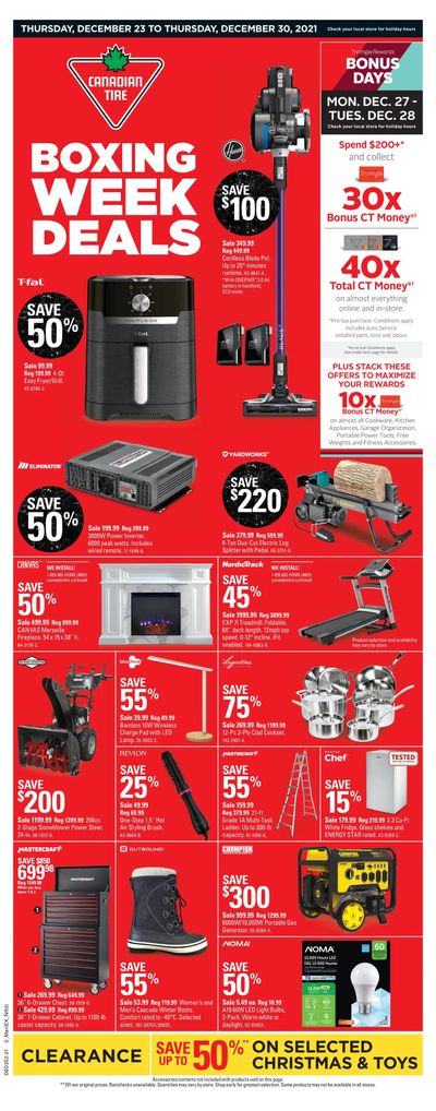 Canadian Tire (Atlantic) Boxing Week Deals Flyer December 23 to 30, 2021
