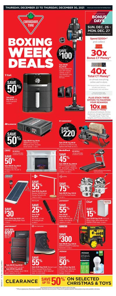 Canadian Tire (West) Boxing Week Deals Flyer December 23 to 30, 2021