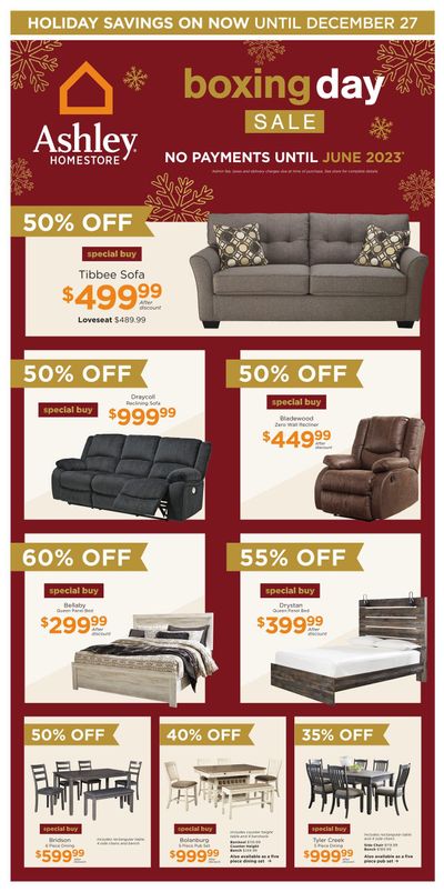 Ashley HomeStore (ON) Boxing Week Sale Flyer December 22 to January 6