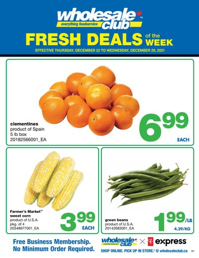 Wholesale Club (ON) Fresh Deals of the Week Flyer December 23 to 29