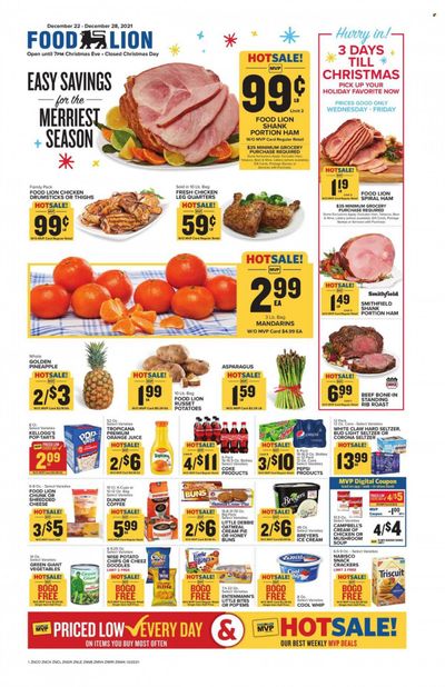 Food Lion (NC) Weekly Ad Flyer December 22 to December 29