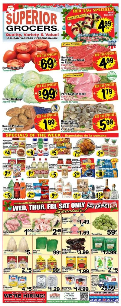 Superior Grocers (CA) Weekly Ad Flyer December 22 to December 29