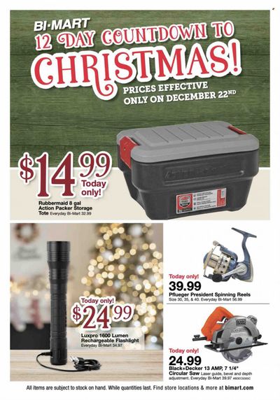 Bi-Mart (ID, OR, WA) Weekly Ad Flyer December 22 to December 29
