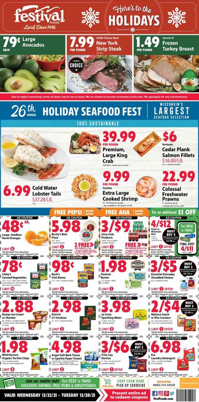 Festival Foods (WI) Weekly Ad Flyer December 22 to December 29