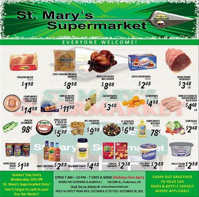 St. Mary's Supermarket Flyer December 22 to 28