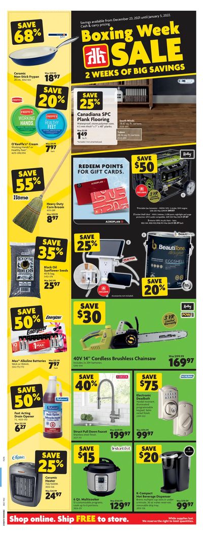 Home Hardware Building Centre (Atlantic) Boxing Week Sale Flyer December 23 to January 5