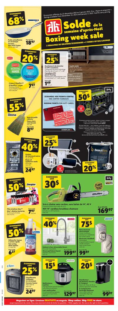 Home Hardware Building Centre (QC) Boxing Week Sale Flyer December 23 to January 5