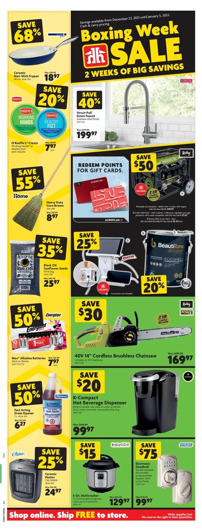 Home Hardware (BC) Boxing Week Sale Flyer December 23 to January 5