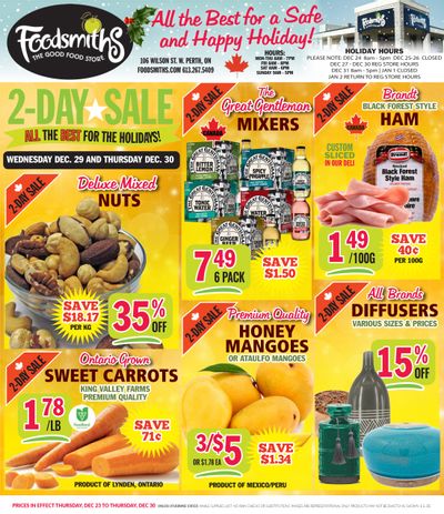 Foodsmiths Flyer December 23 to 30