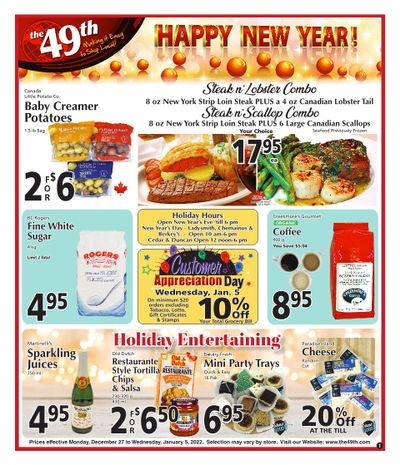 The 49th Parallel Grocery Flyer December 27 to January 5