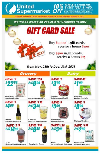 United Supermarket Flyer December 24 to 30