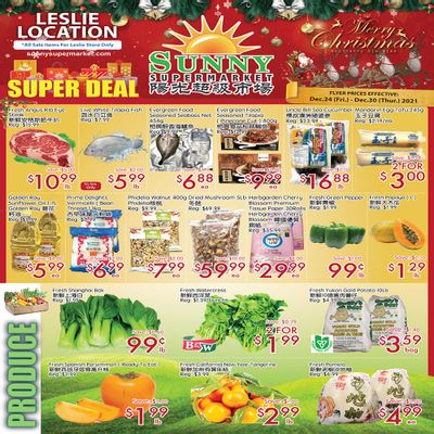 Sunny Supermarket (Leslie) Flyer December 24 to 30