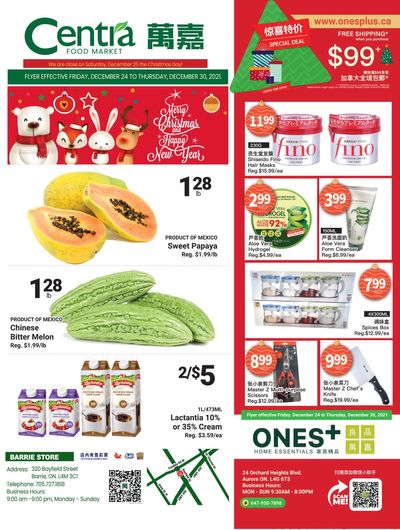 Centra Foods (Barrie) Flyer December 24 to 30