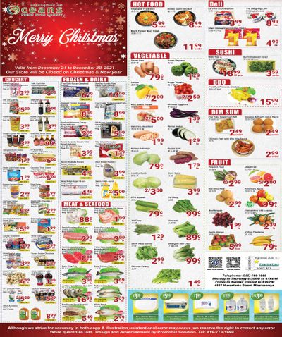 Oceans Fresh Food Market (Mississauga) Flyer December 24 to 30