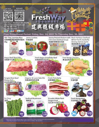 FreshWay Foodmart Flyer December 24 to 30
