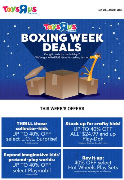 Toys R Us 2021 Boxing Week Deals Flyer December 23 to January 5