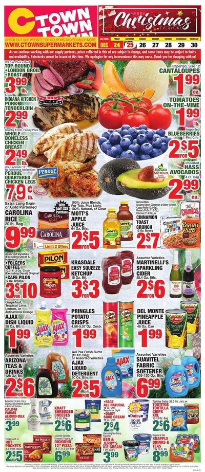 C-Town (CT, FL, MA, NJ, NY, PA) Weekly Ad Flyer December 24 to December 31