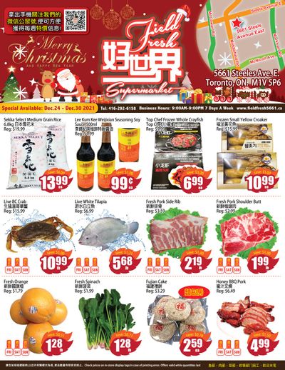 Field Fresh Supermarket Flyer December 24 to 30