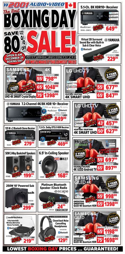 2001 Audio Video Boxing Day Sale Flyer December 24 to 30, 2021