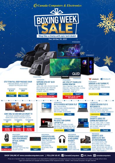 Canada Computers 2021 Boxing Week Sale Flyer December 24 to 30, 2021