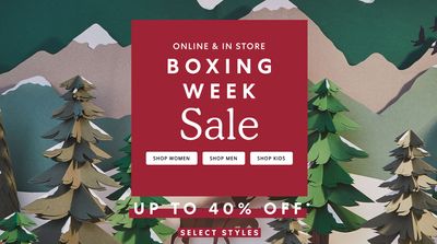 Roots Canada Boxing Day Sale: Save Up to 40% Off