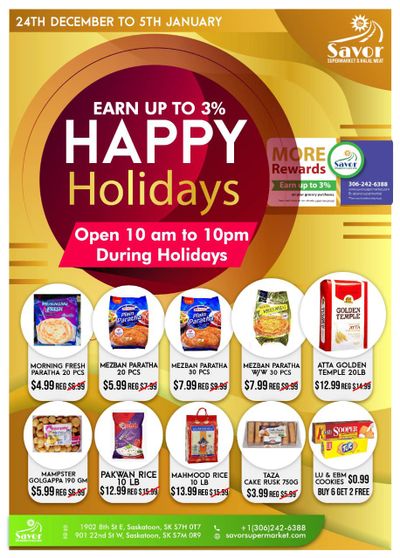 Savor Supermarket Flyer December 24 to January 5