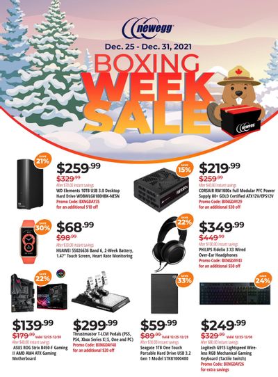 Newegg.ca Boxing Week Flyer December 25 to 31, 2021