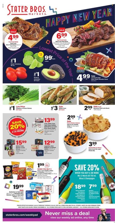 Stater Bros. (CA) Weekly Ad Flyer December 26 to January 2