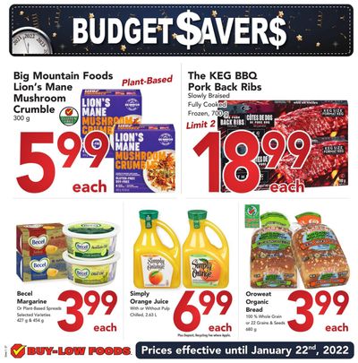 Buy-Low Foods Budget Savers Monthly Flyer December 26 to January 22