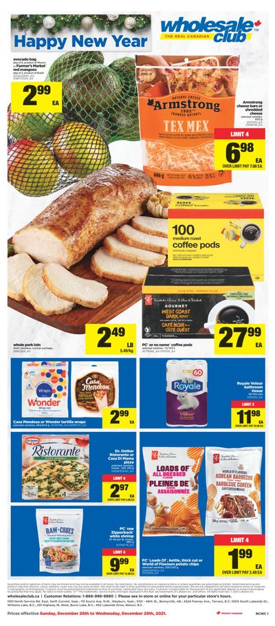 Real Canadian Wholesale Club Flyer December 26 to 29