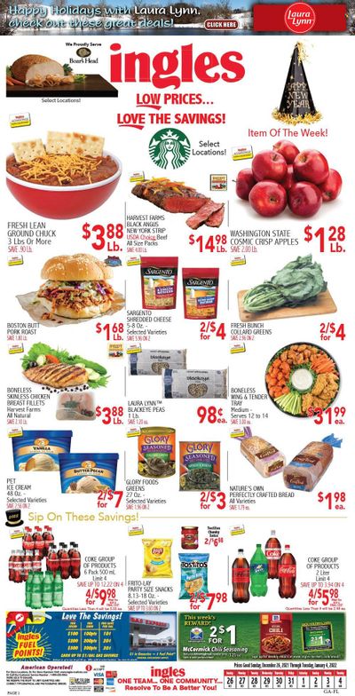 Ingles (GA, NC, SC, TN) Weekly Ad Flyer December 27 to January 3
