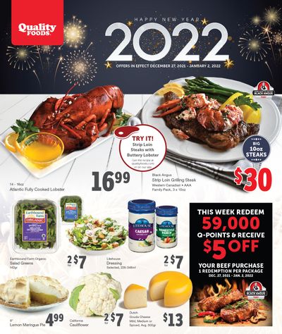 Quality Foods Flyer December 27 to January 2