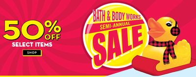 Bath & Body Works Canada Semi-Annual Sale: Save 50% off Select Items + 3-Wick Candles, $12.95 + More Offers