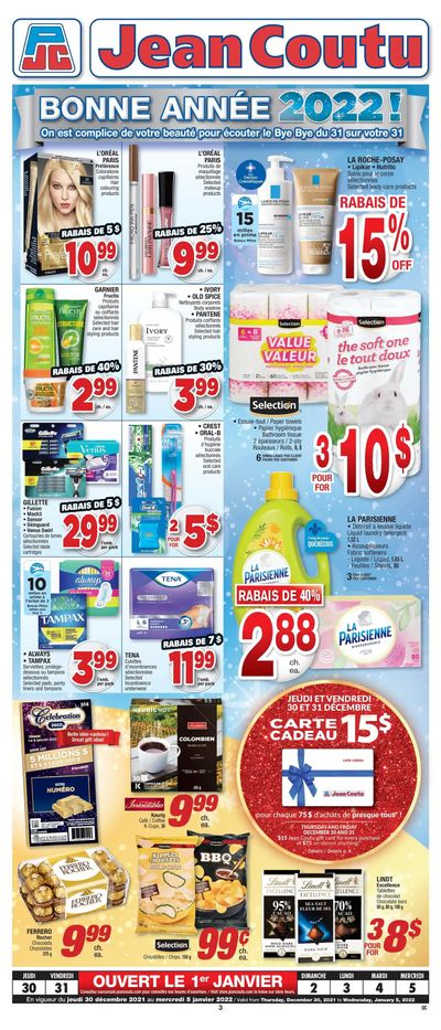 Jean Coutu (QC) Flyer December 30 to January 5