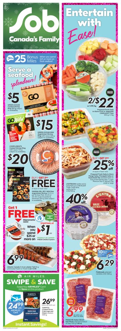 Sobeys (ON) Flyer December 30 to January 5