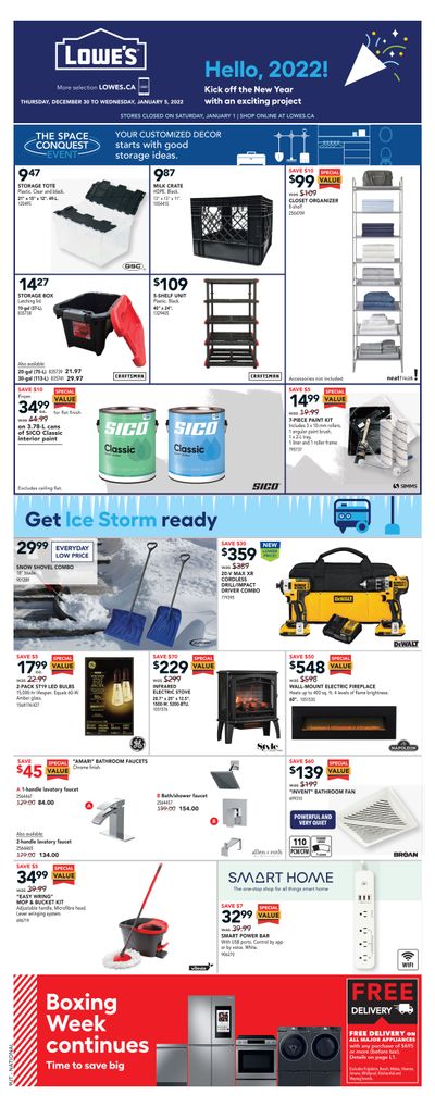 Lowe's Flyer December 30 to January 5