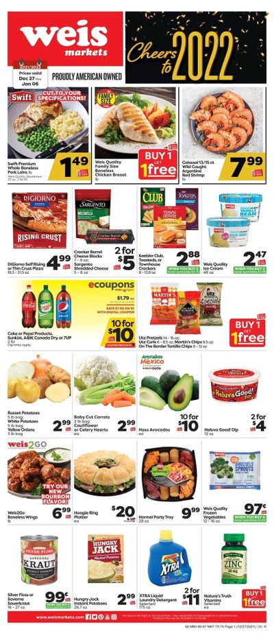 Weis (MD, NY, PA) Weekly Ad Flyer December 29 to January 5